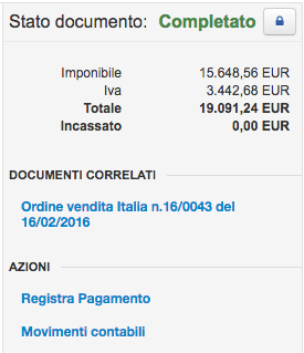 Procedura registrazione pagamento Procedura registrazione pagamento